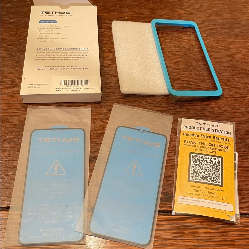 TETHYS glass screen shields for iPhone 11 Pro/XS/X *2-pack*